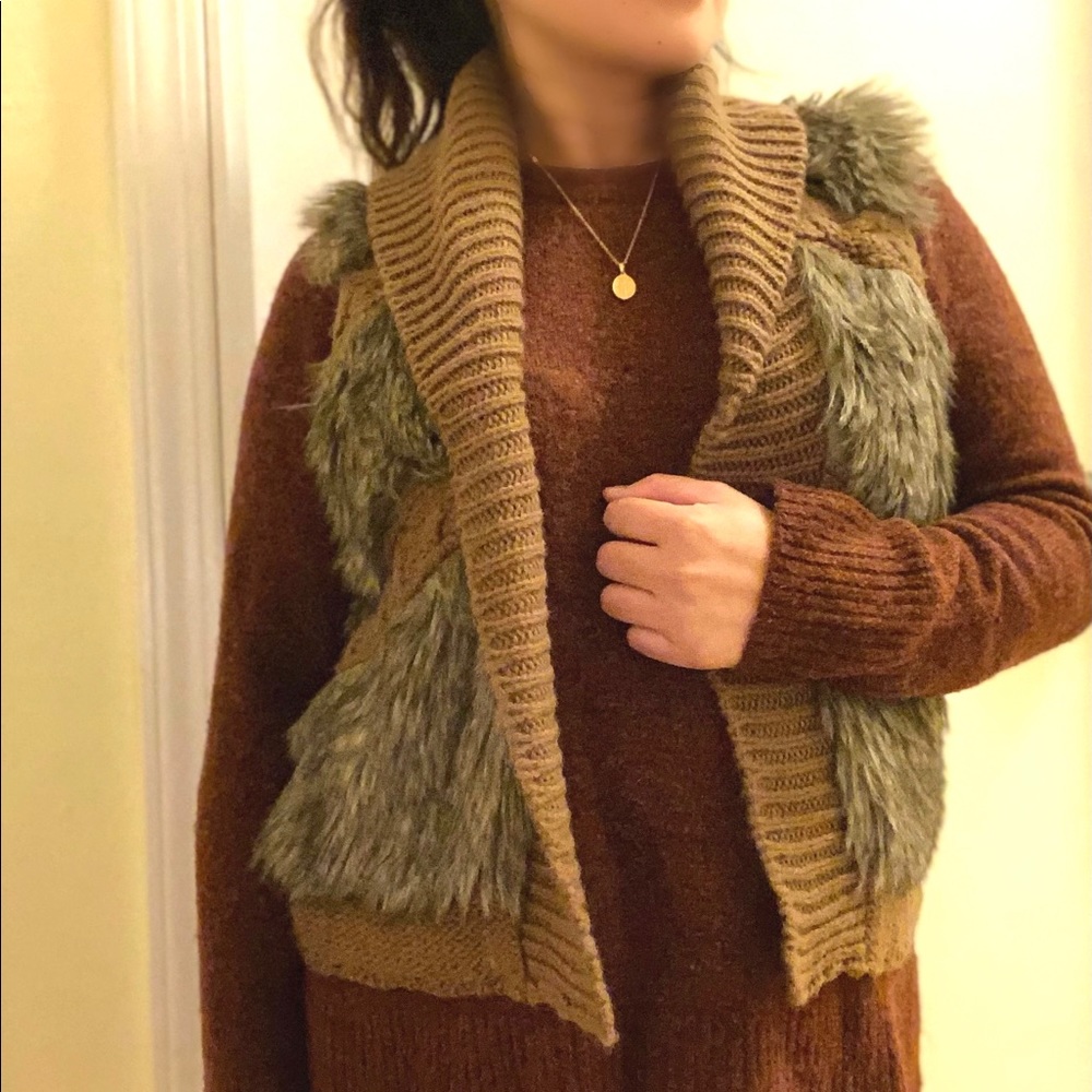 Nordstrom’s Rack Willow an Clay Faux fur vest coat